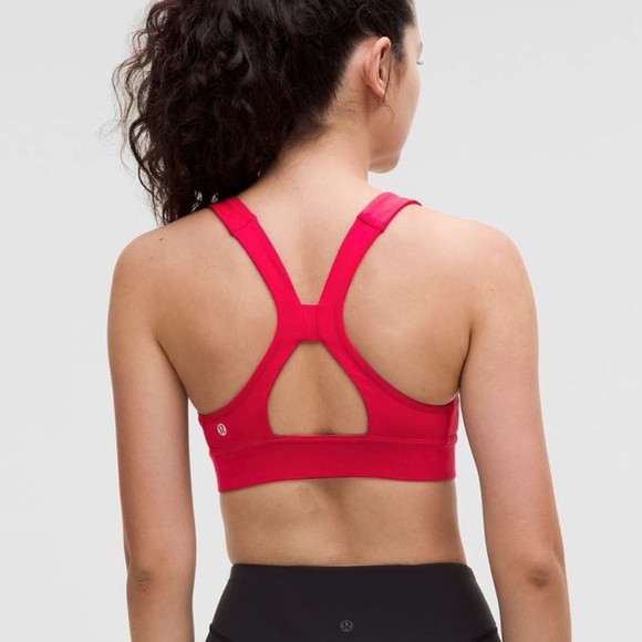 [NWT] Lululemon Power Through Bra Crimson Red Medium Support B/C Cup - Sz 6 - Picture 15 of 16